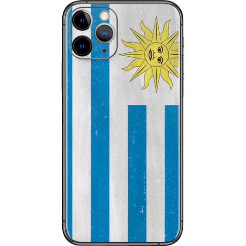 Uraguay Flag Distressed iPhone 11 Pro Skin